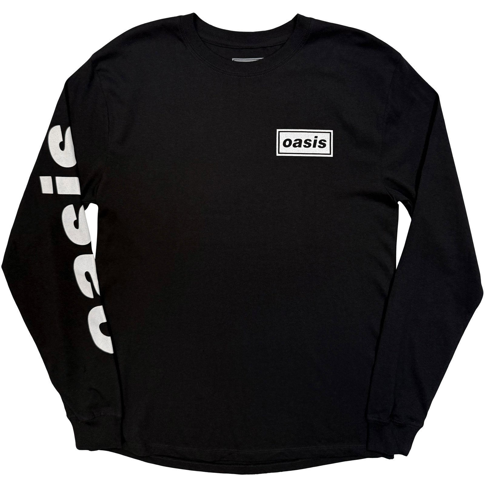 Oasis Unisex Long Sleeve T-Shirt: Live '25 Lockup (Black) (Back Print & Ex-Tour)
