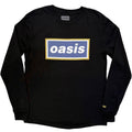 Oasis Unisex Long Sleeve T-Shirt: Navy Gold Logo (Black) (Ex-Tour)