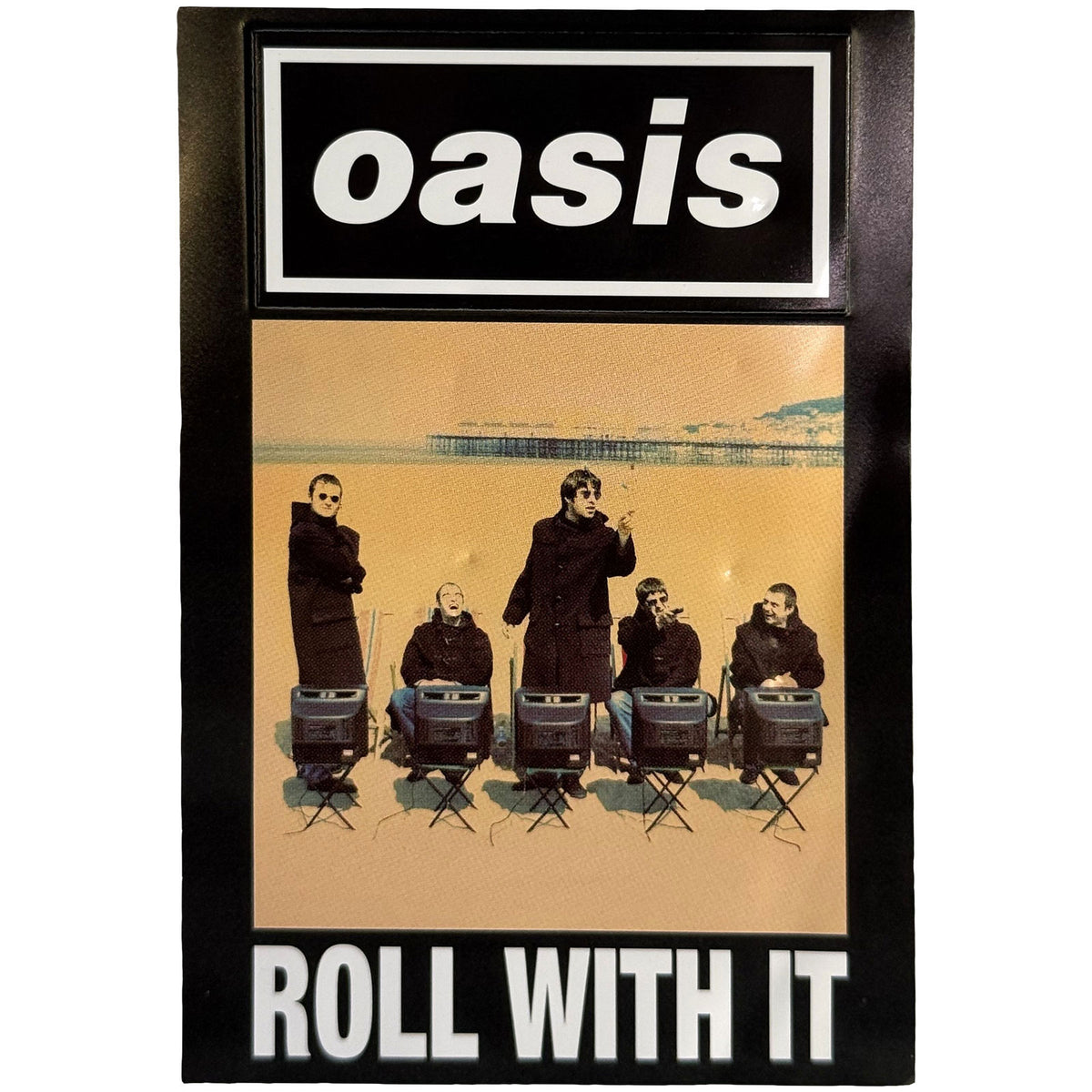 Oasis Fridge Magnet: Roll With It Single (Ex-Tour)