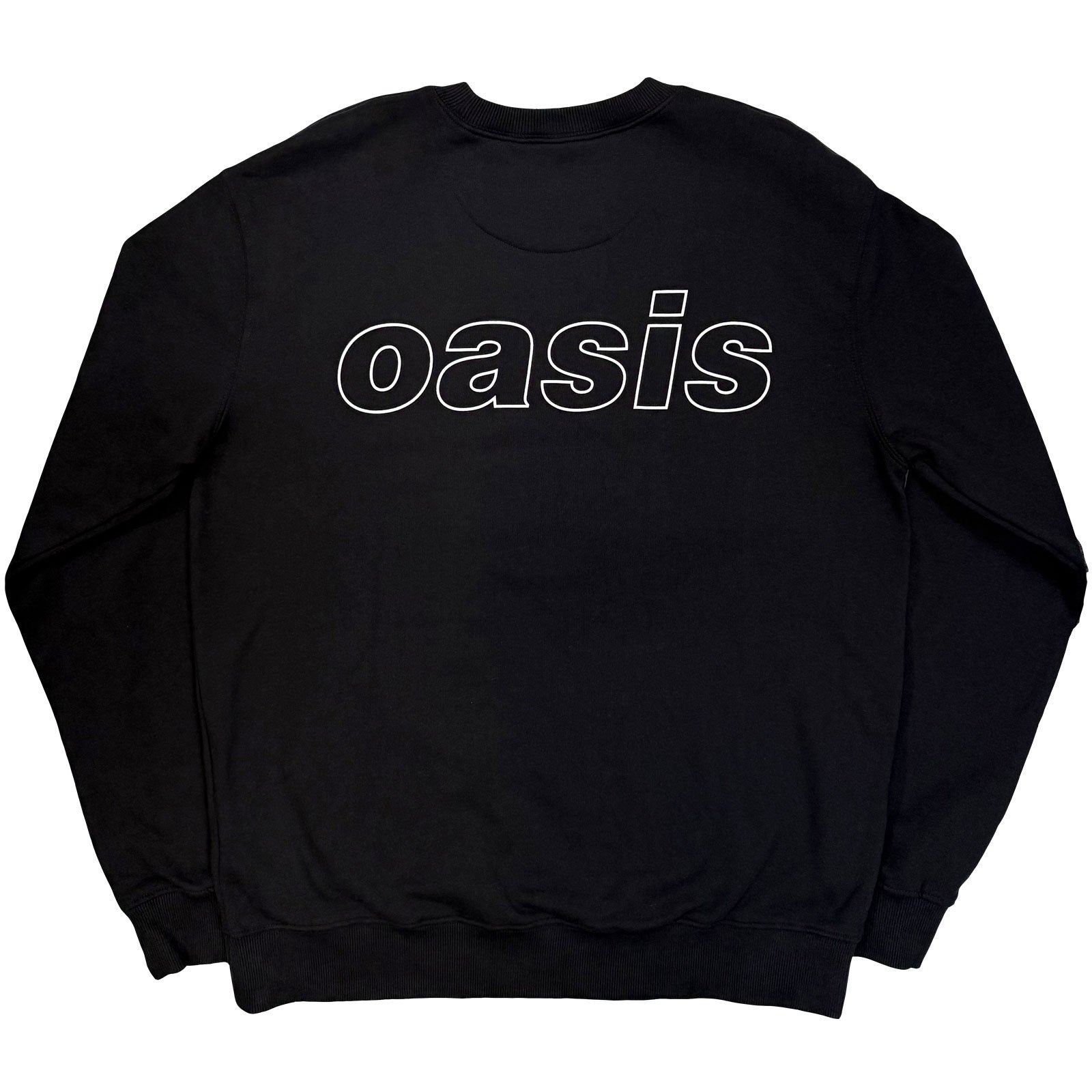 Oasis Unisex Sweatshirt: Detroit Bus Photo (Black) (Back Print & Ex-Tour)