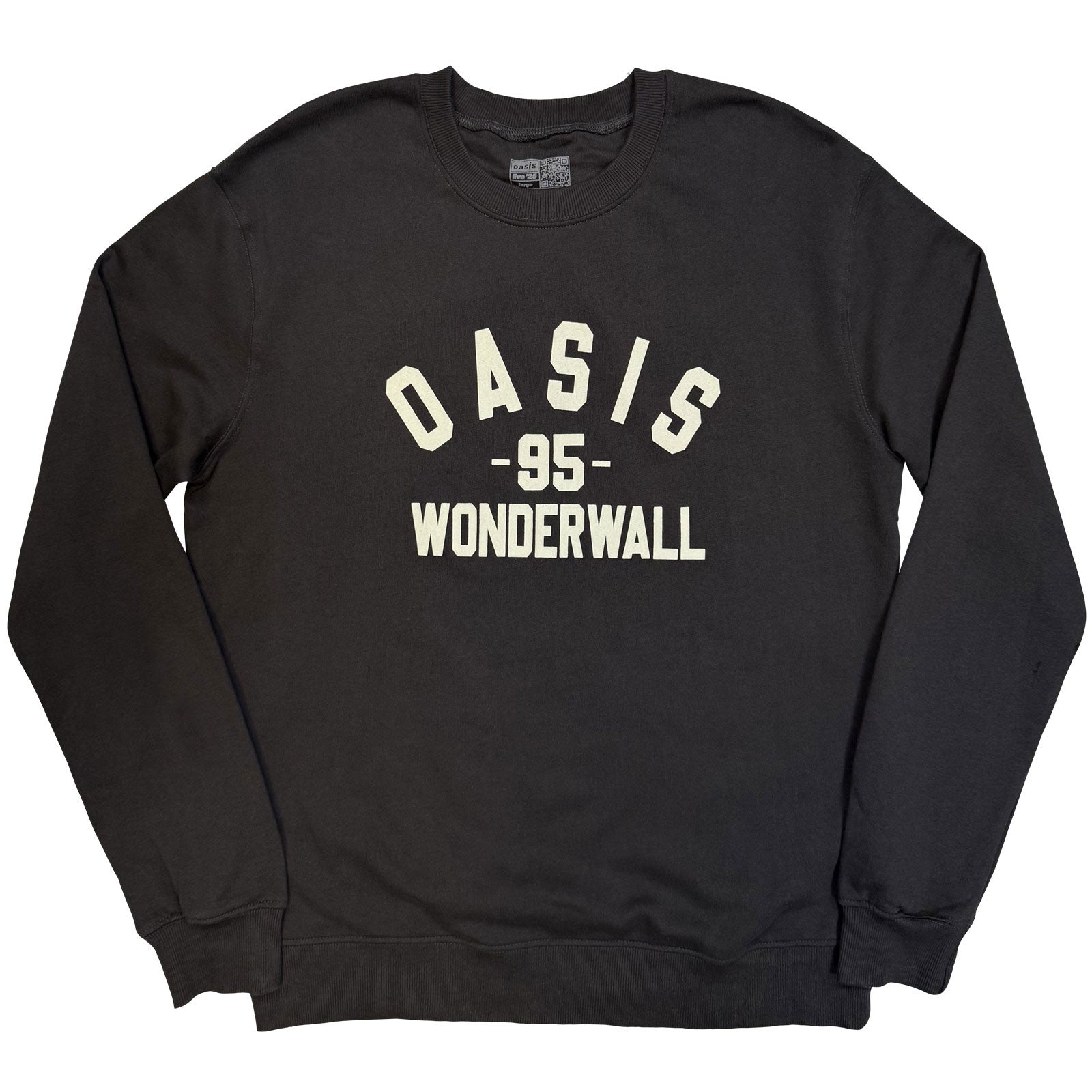 Oasis Unisex Sweatshirt: Wonderwall Varsity (Charcoal Grey) (Ex-Tour)