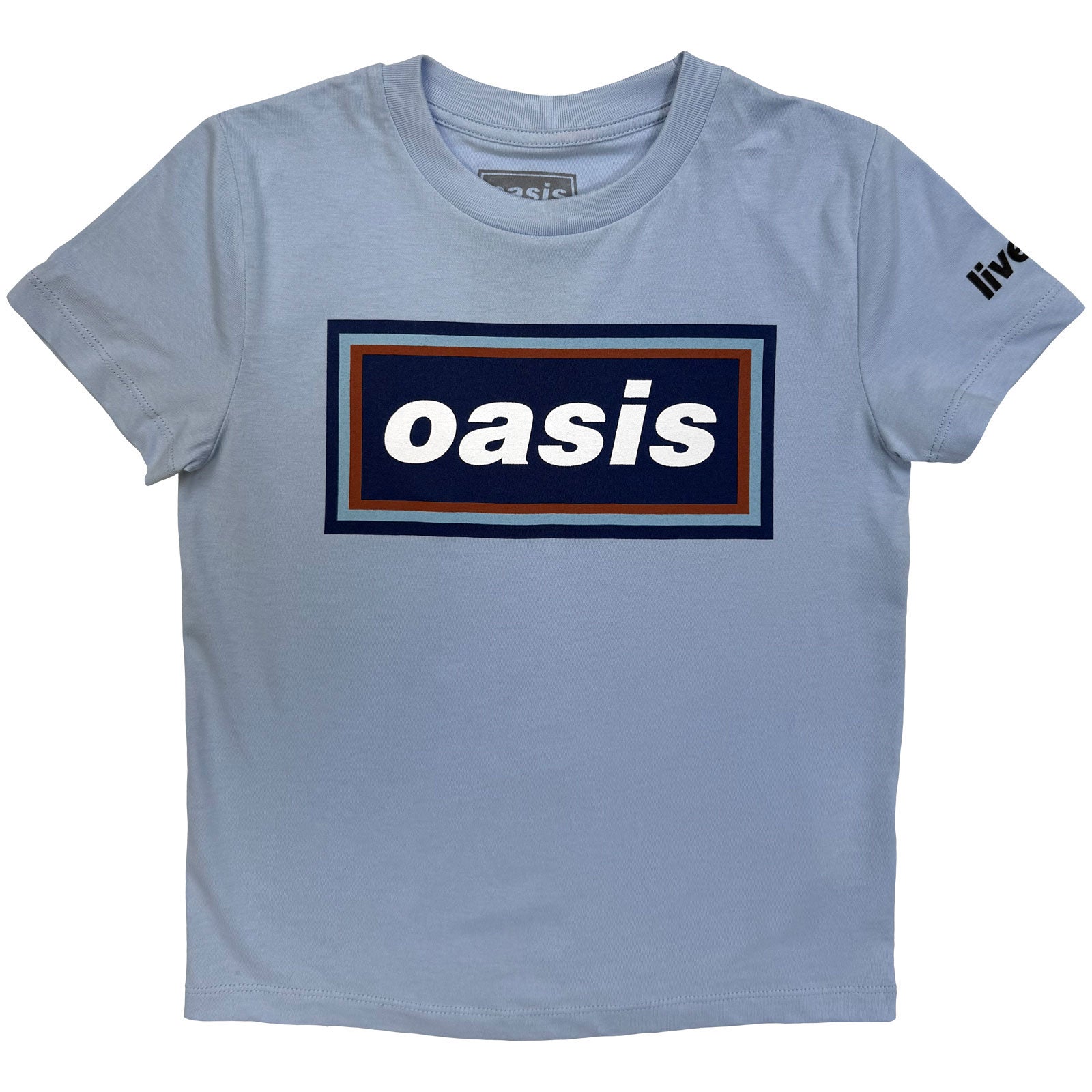 Oasis Kids T-Shirt: 96 Retro Logo (Light Blue) (Ex-Tour)