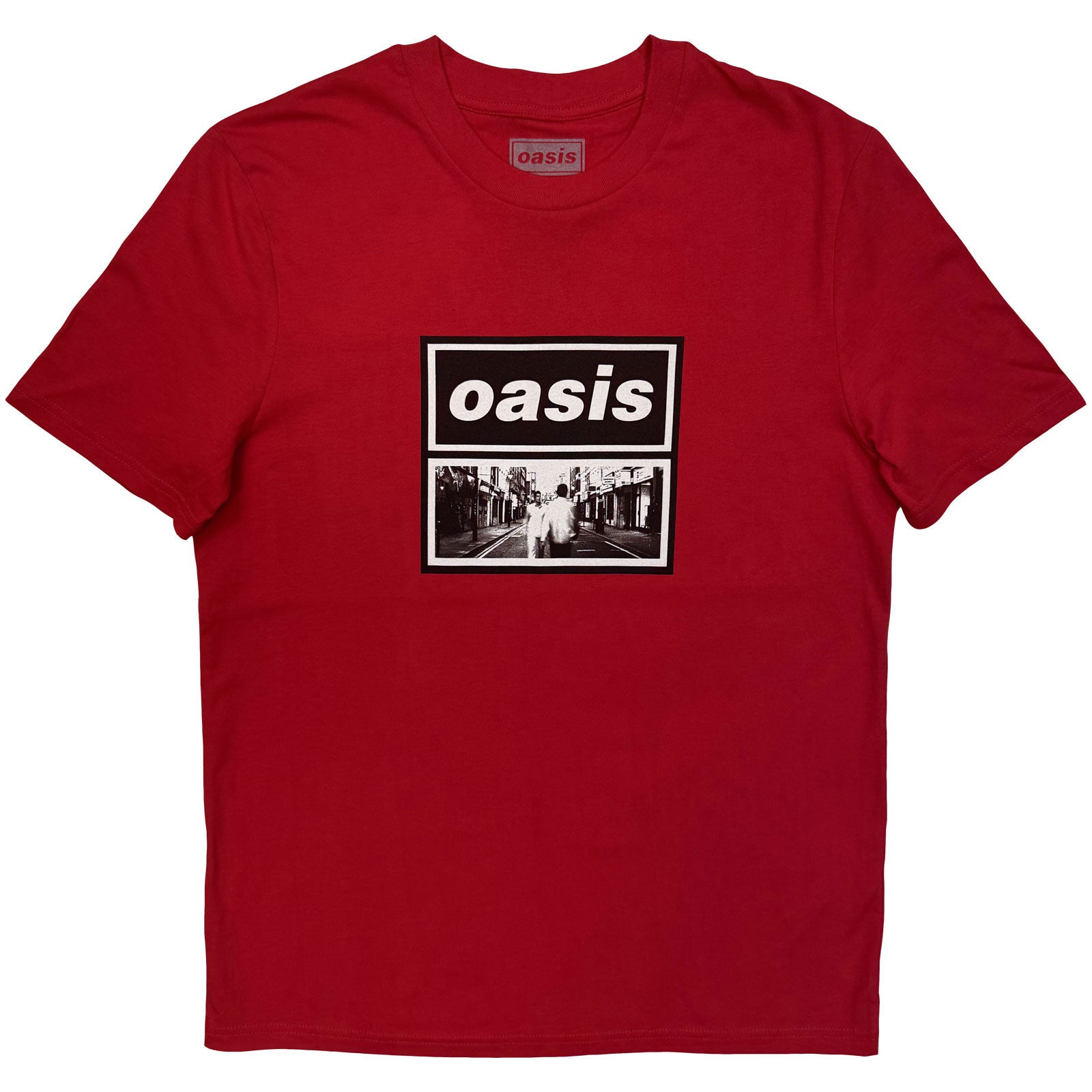 Oasis Ladies T-Shirt: What's The Story Clipped (Red) (Ex-Tour)