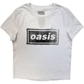 Oasis Ladies T-Shirt: Thread Logo (White) (Ex-Tour)