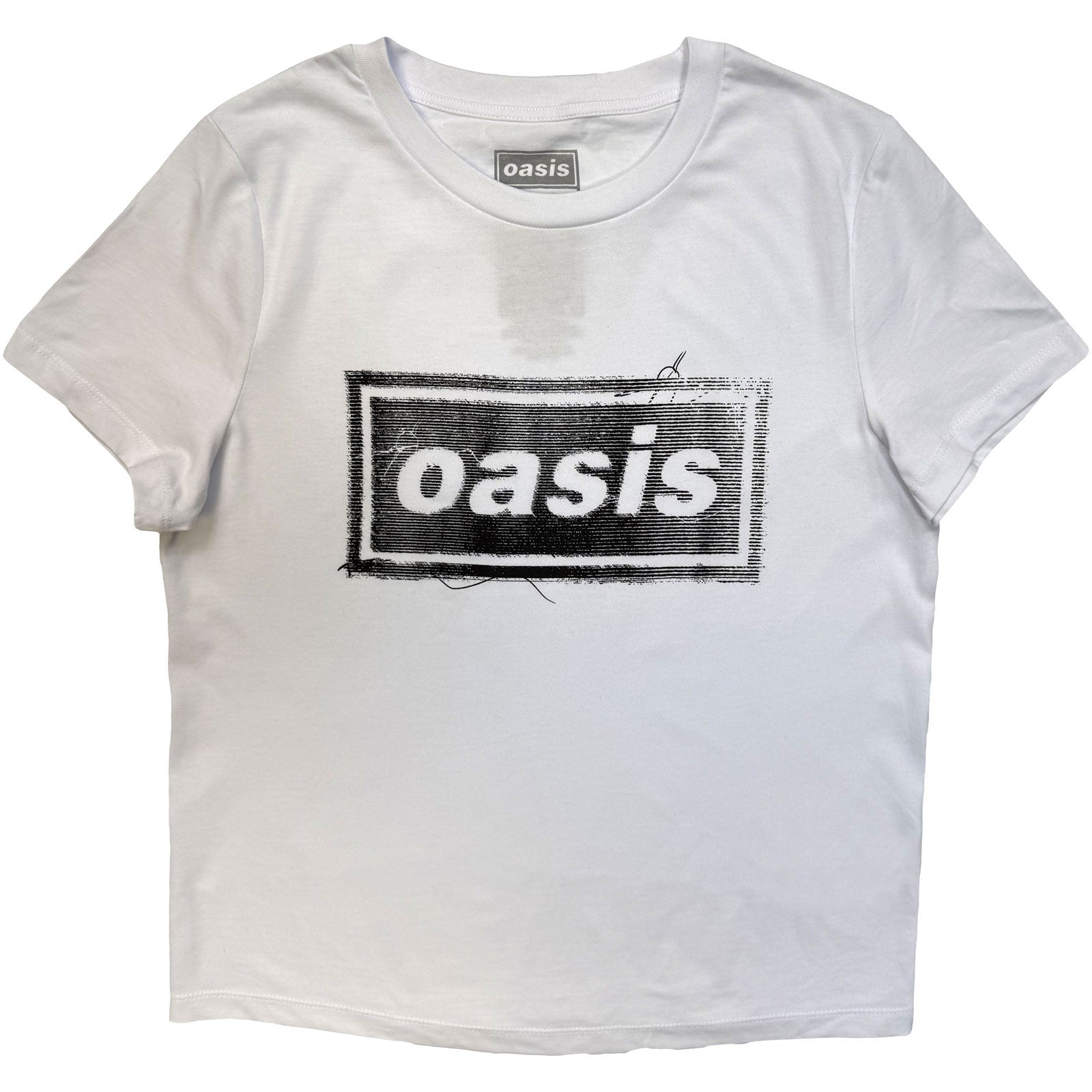 Oasis Ladies T-Shirt: Thread Logo (White) (Ex-Tour)