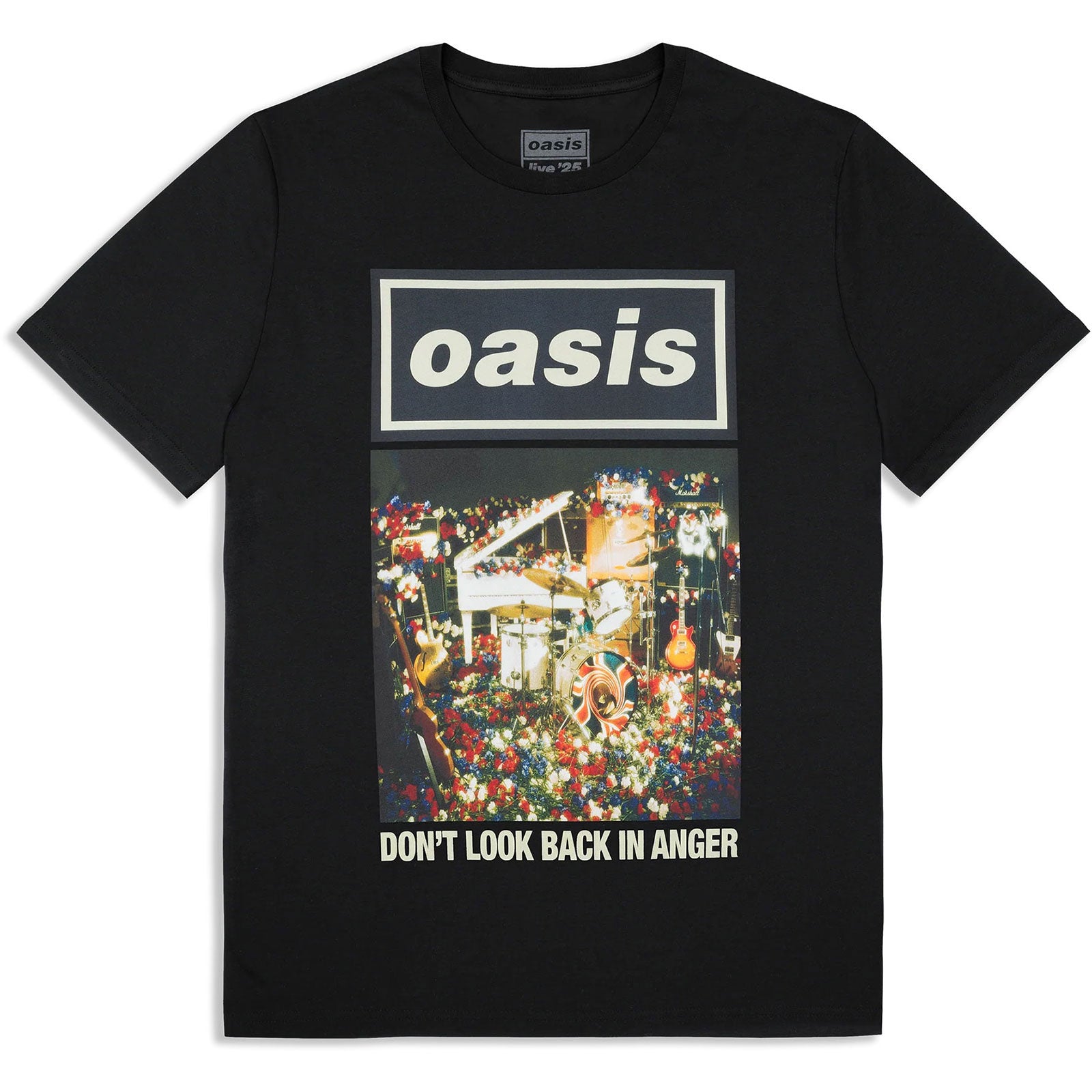 Oasis Unisex T-Shirt: Don't Look Back In Anger Single Cover (Black) (Ex-Tour)