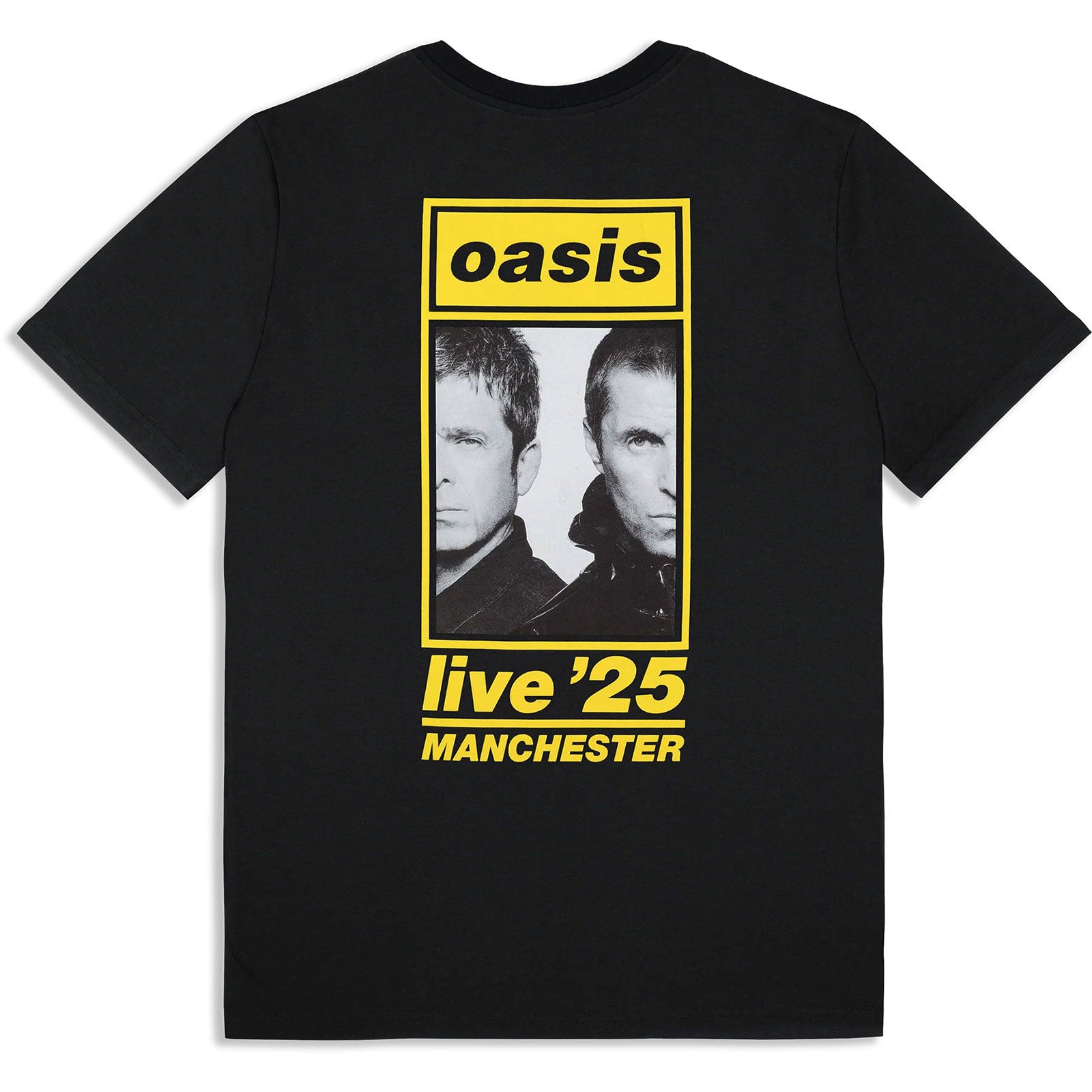 Oasis Unisex T-Shirt: Manchester 16 July Event (Black) (Back Print & Ex-Tour)
