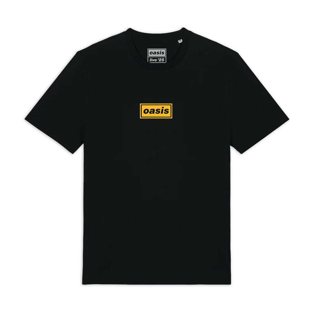 Oasis Unisex T-Shirt: East Rutherford Half Faces Fan Store (Black) (Back Print & Ex-Tour)