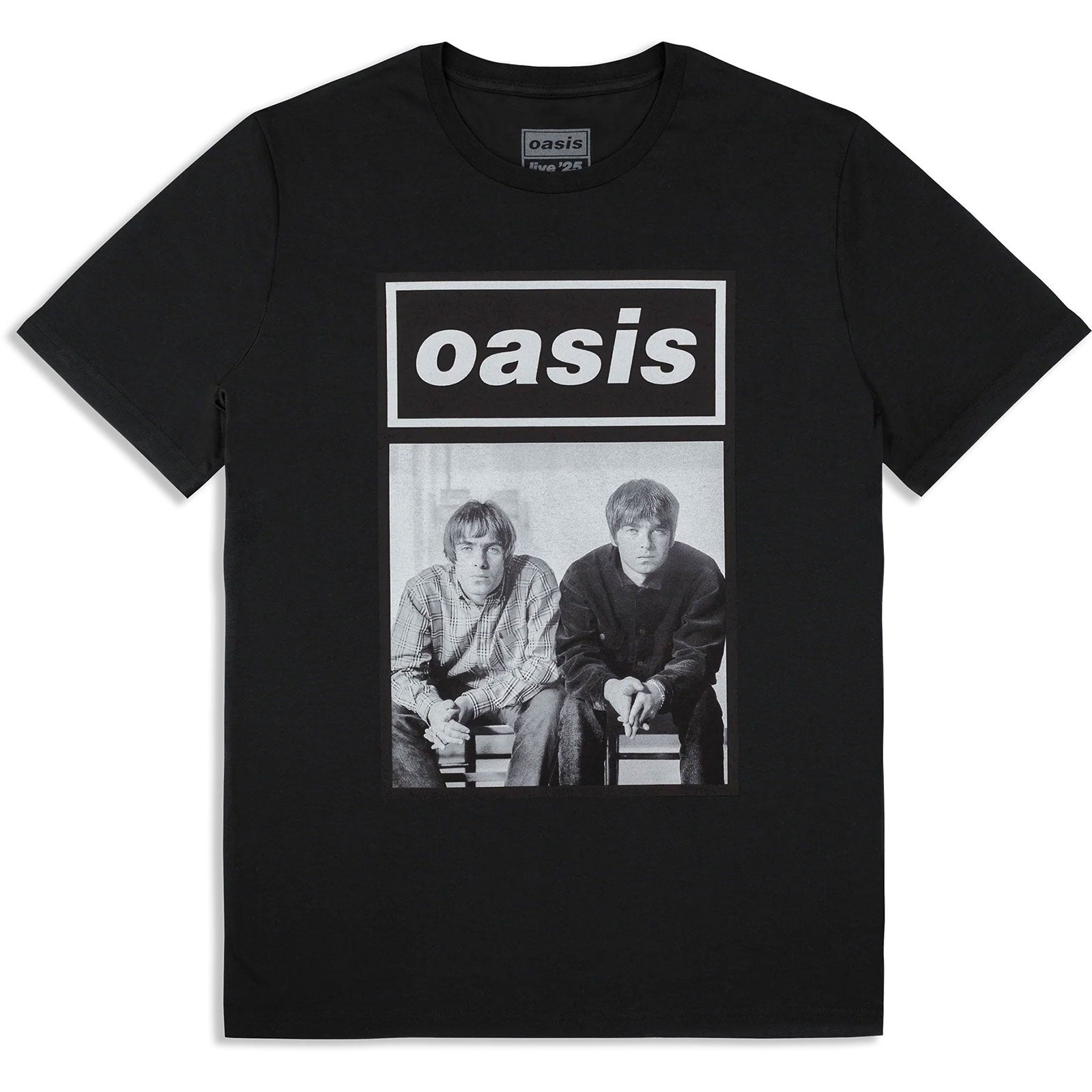 Oasis Unisex T-Shirt: Wonderwall Live 25 World Tour (Black) (Back Print & Ex-Tour)