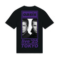 Oasis Unisex T-Shirt: Tokyo Half Faces Fan Store (Black) (Back Print & Ex-Tour)