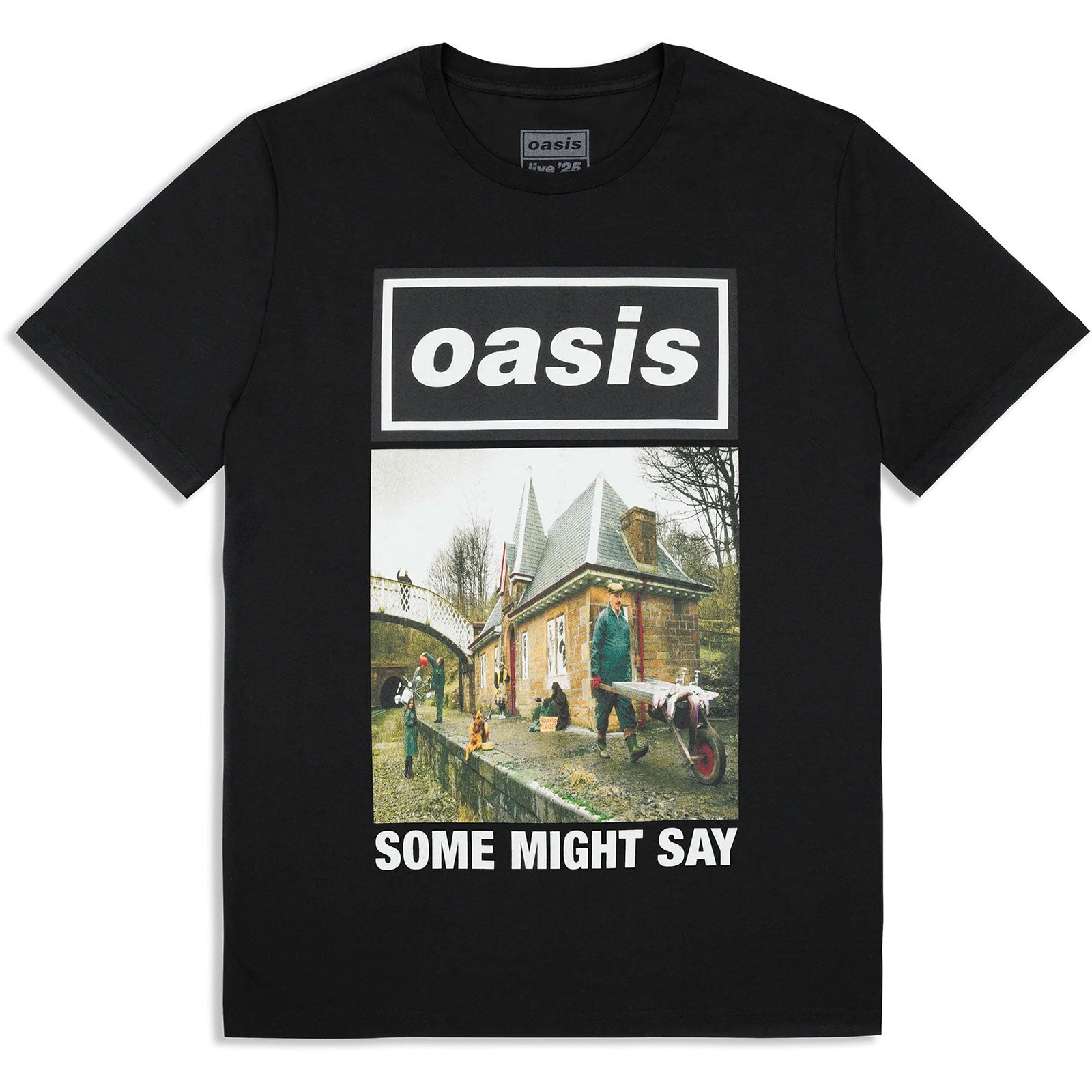 Oasis Unisex T-Shirt: Some Might Say Single Cover (Black) (Ex-Tour)