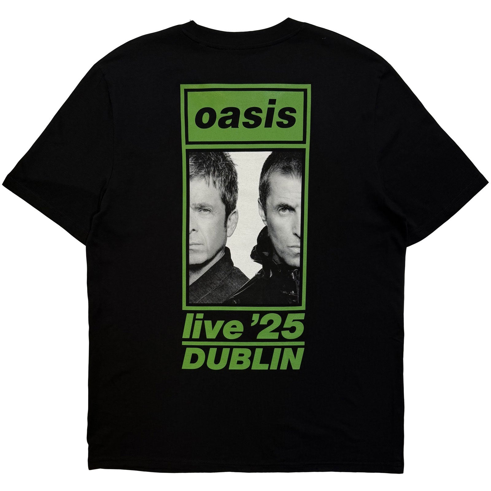 Oasis Unisex T-Shirt: Dublin 17 Aug Event (Black) (Back Print & Ex-Tour)