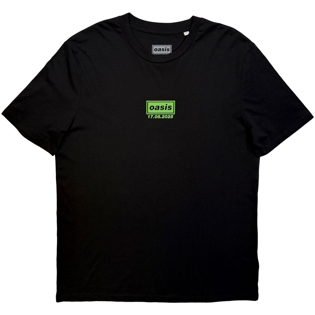 Oasis Unisex T-Shirt: Dublin 17 Aug Event (Black) (Back Print & Ex-Tour)