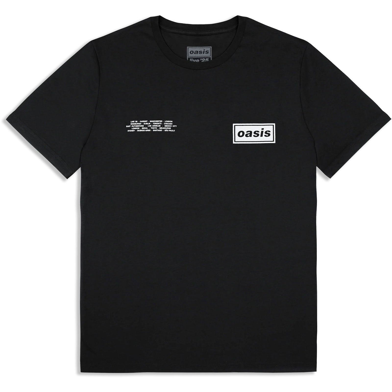 Oasis Unisex T-Shirt: Global Cities Logo (Black) (Ex-Tour)