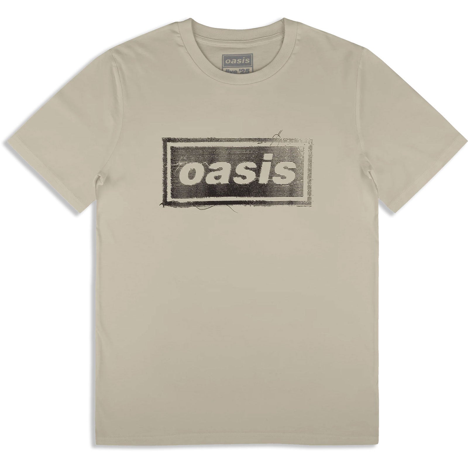 Oasis Unisex T-Shirt: Thread Logo (Stone Grey) (Ex-Tour)