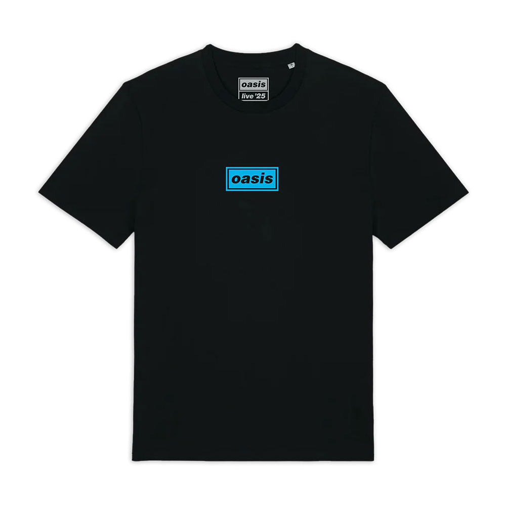 Oasis Unisex T-Shirt: Chicago Half Faces Fan Store (Black) (Back Print & Ex-Tour)