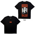 Oasis Unisex T-Shirt: Los Angeles Half Faces Fan Store (Black) (Back Print & Ex-Tour)