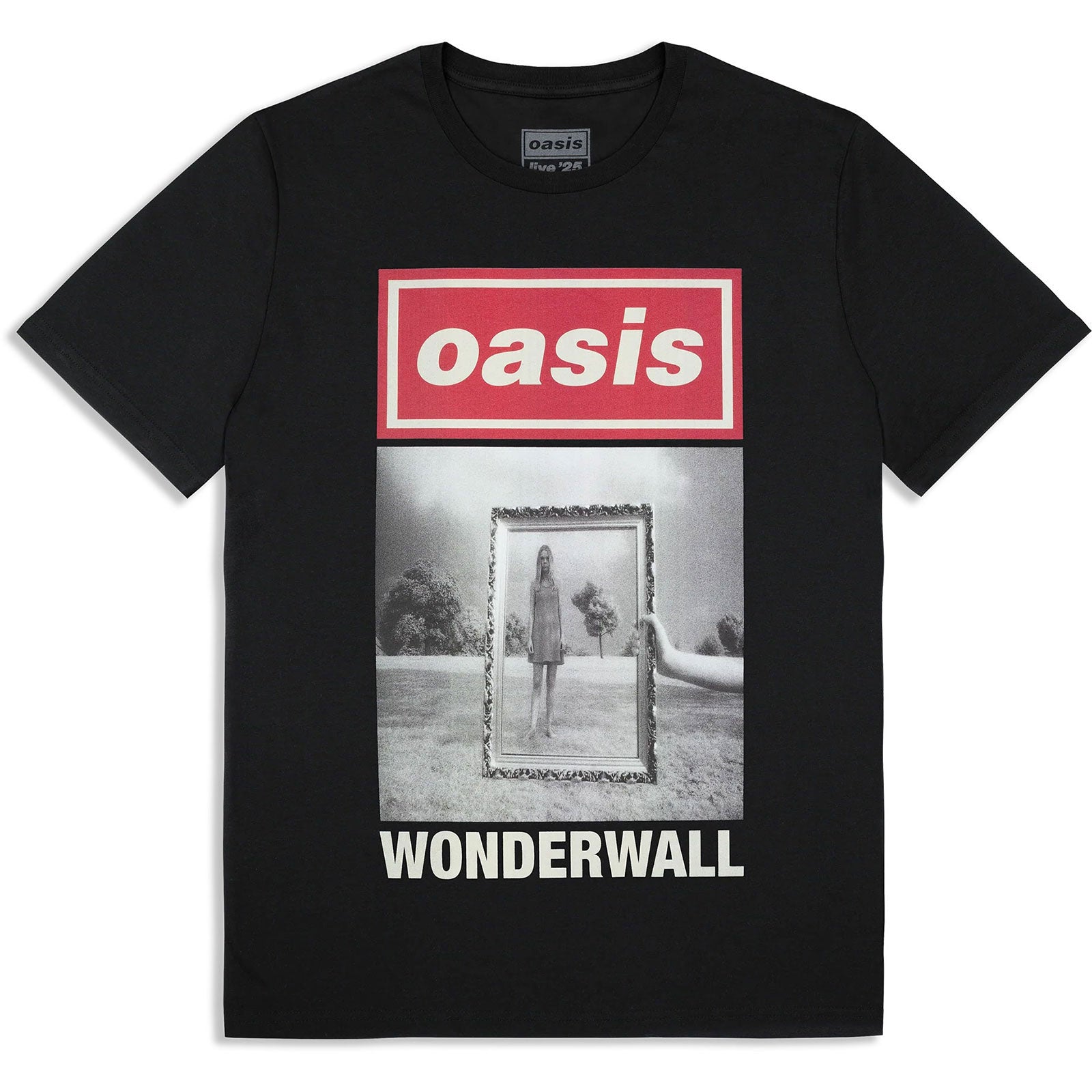 Oasis Unisex T-Shirt: Wonderwall Single Cover (Black) (Ex-Tour)