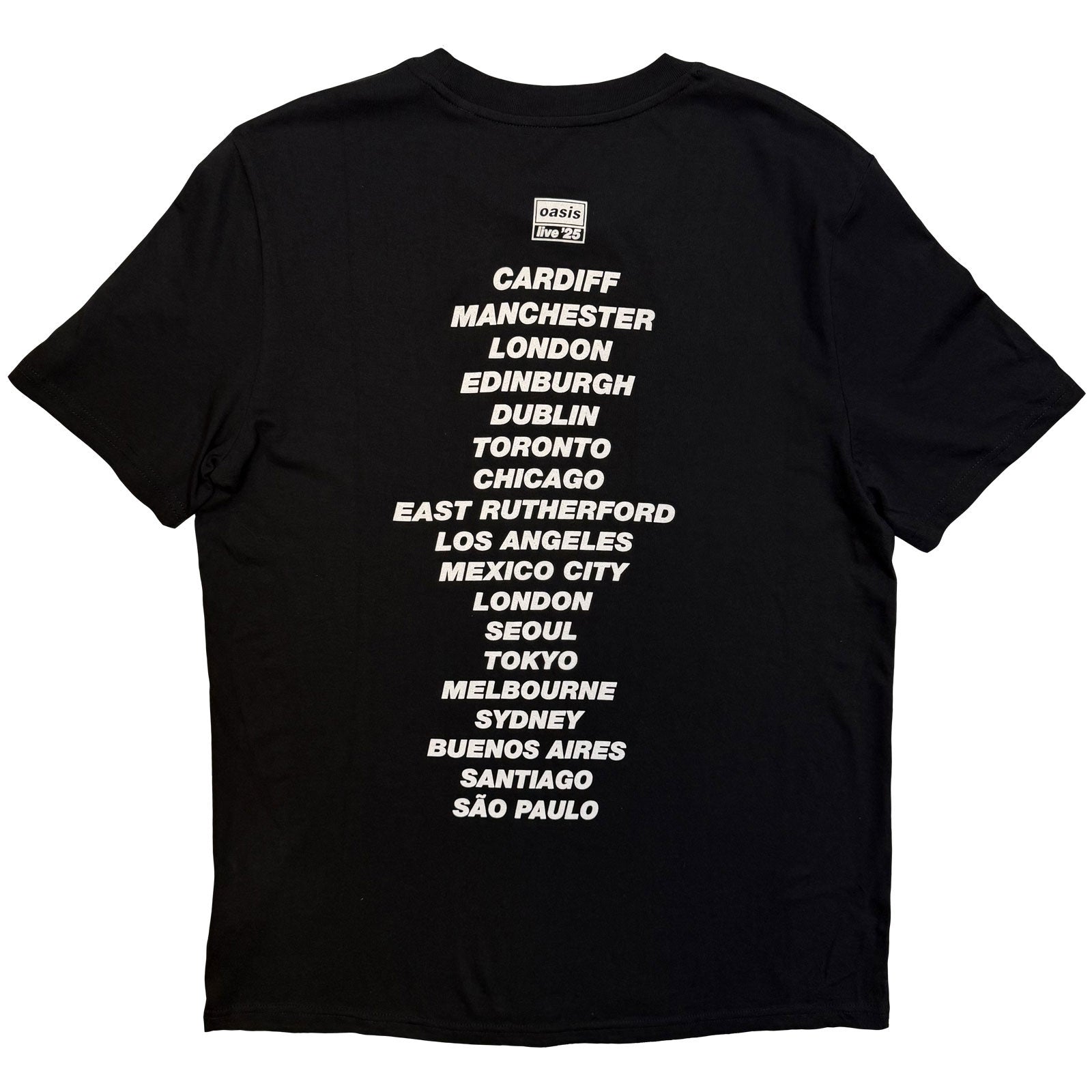 Oasis Unisex T-Shirt: Paper Cut Out Tour (Black) (Back Print & Ex-Tour)