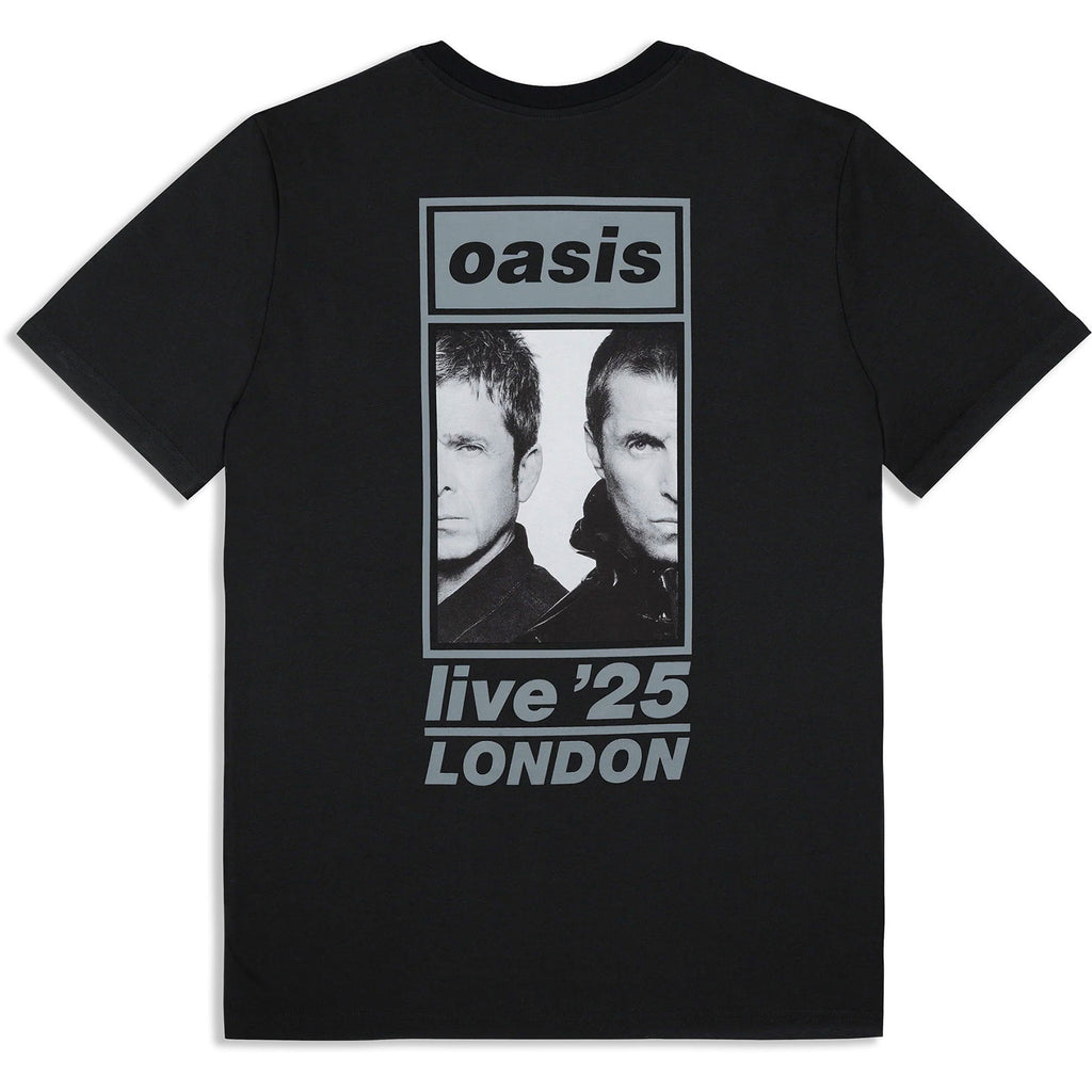 Oasis Unisex T-Shirt: London 25 July Event (Black) (Back Print & Ex-Tour)