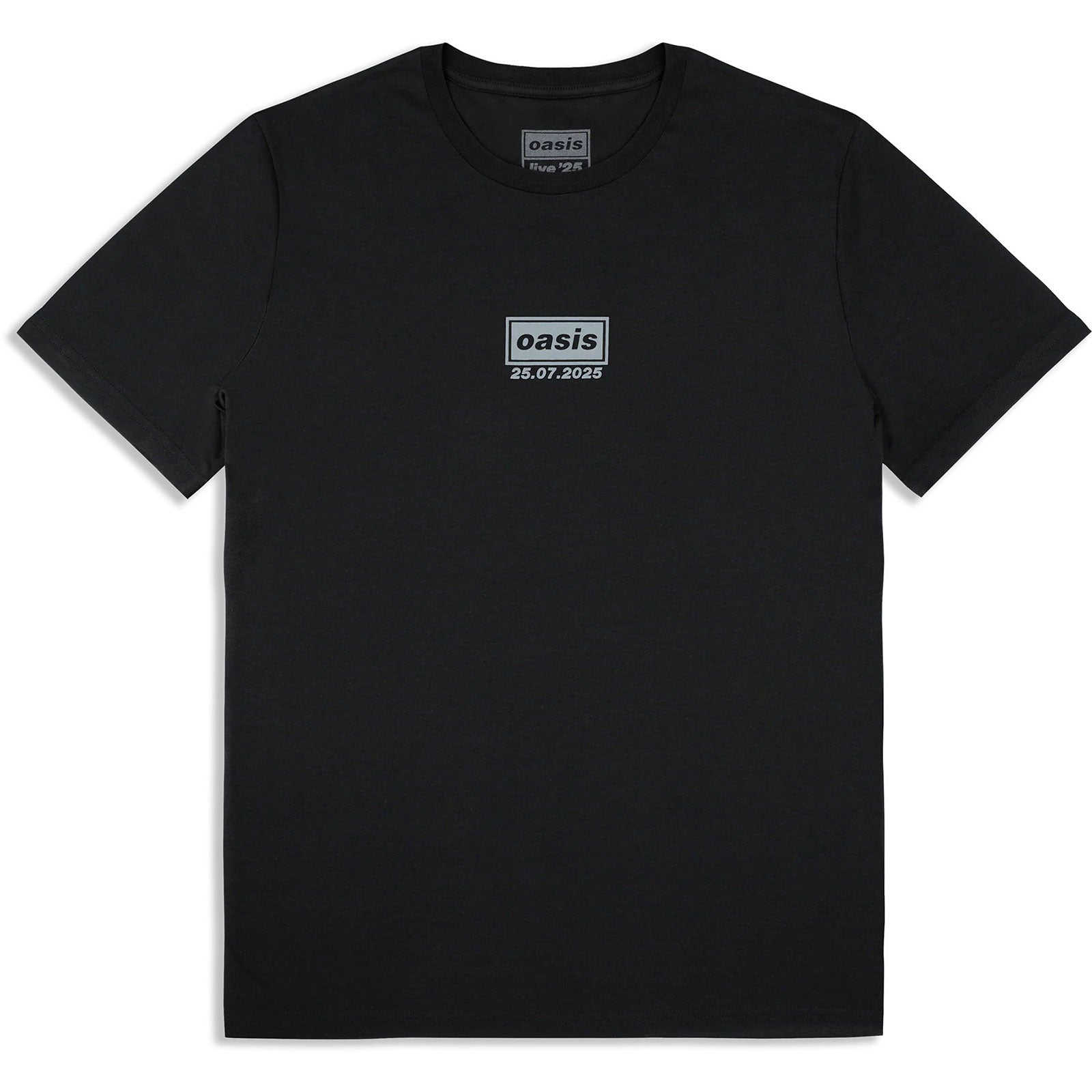 Oasis Unisex T-Shirt: London 25 July Event (Black) (Back Print & Ex-Tour)