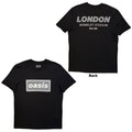 Oasis Unisex T-Shirt: London City Pop Up (Black) (Back Print & Ex-Tour)