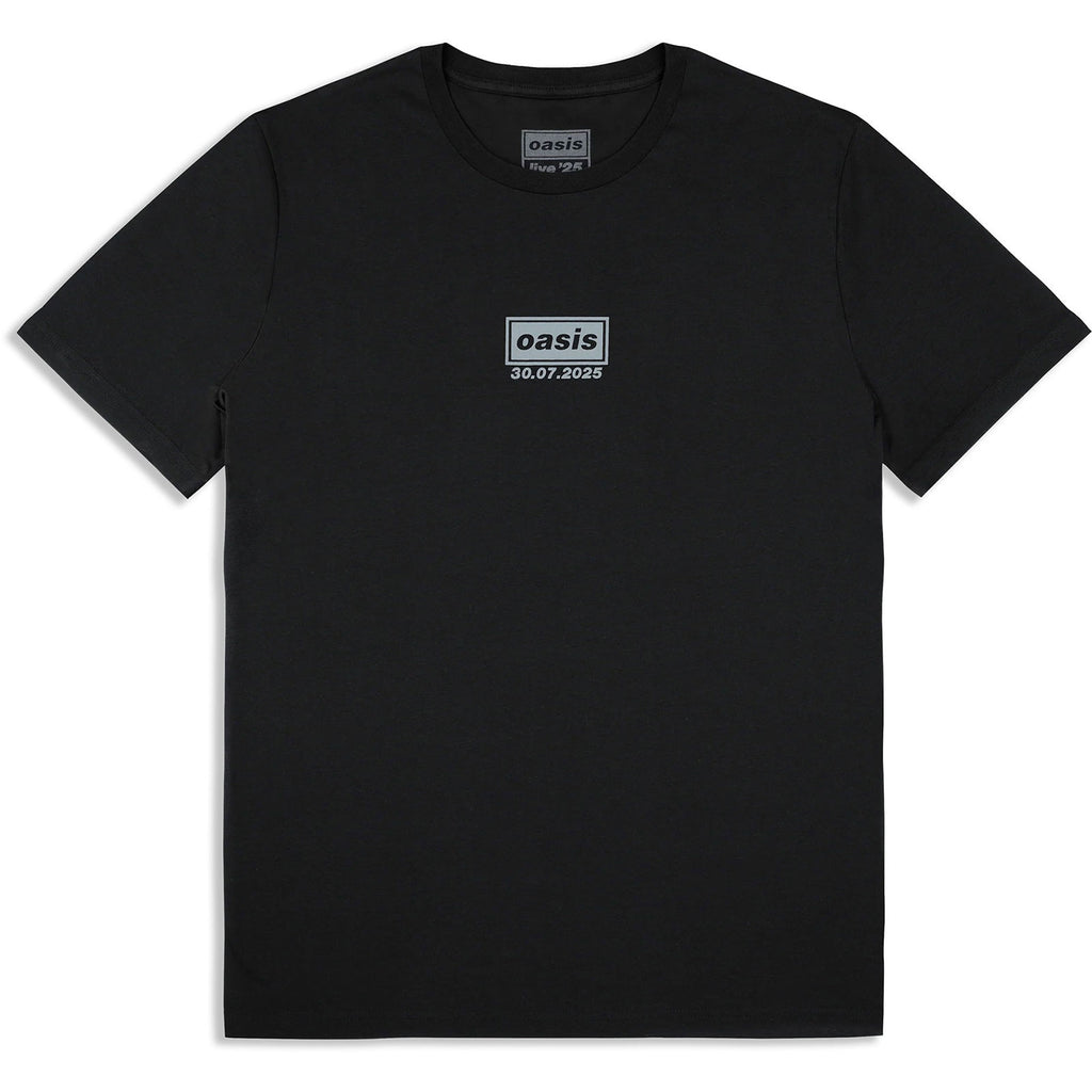 Oasis Unisex T-Shirt: London 30 July Event (Black) (Back Print & Ex-Tour)