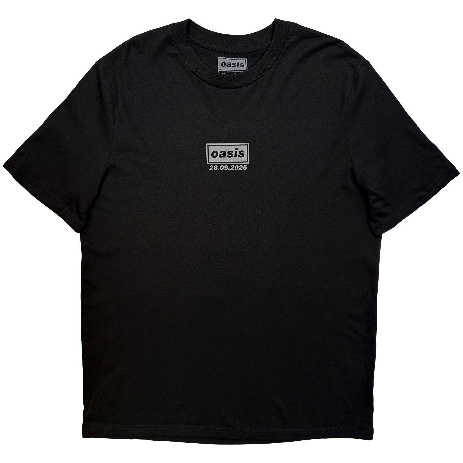 Oasis Unisex T-Shirt: London 28 Sept Event (Black) (Back Print & Ex-Tour)