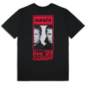 Oasis Unisex T-Shirt: Cardiff 5 July Event (Black) (Back Print & Ex-Tour)