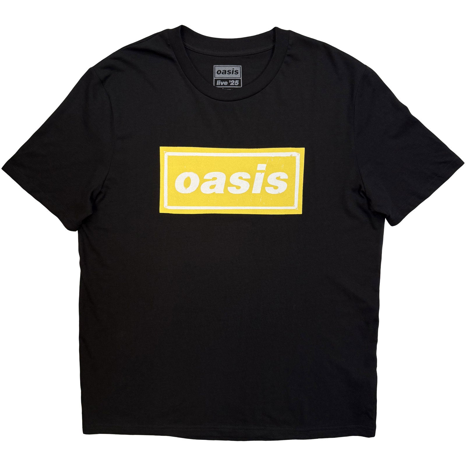 Oasis Unisex T-Shirt: Manchester City Pop Up (Black) (Back Print & Ex-Tour)