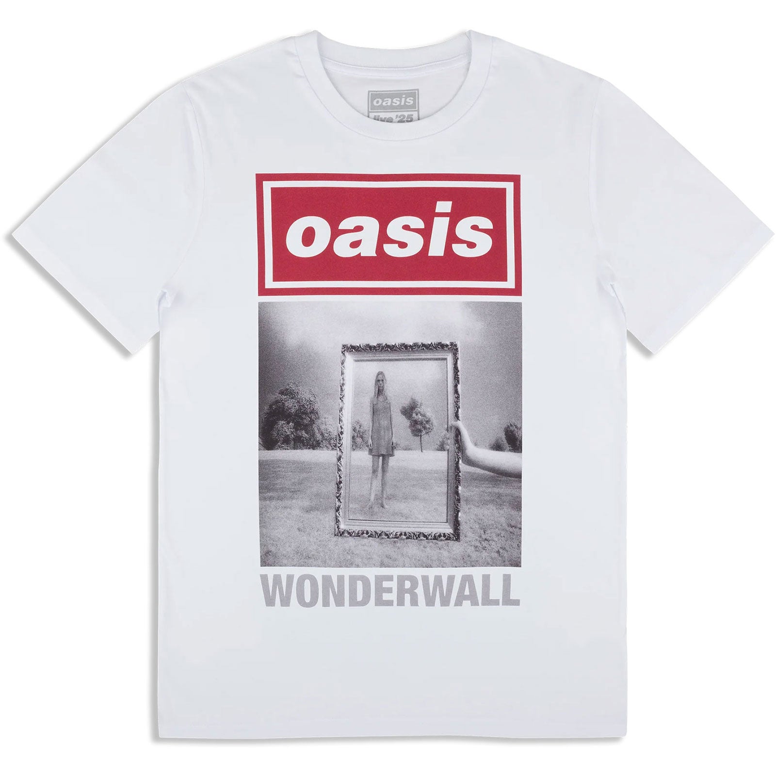 Oasis Unisex T-Shirt: Wonderwall Single Cover (White) (Ex-Tour)