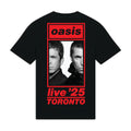 Oasis Unisex T-Shirt: Toronto Half Faces Fan Store (Black) (Back Print & Ex-Tour)