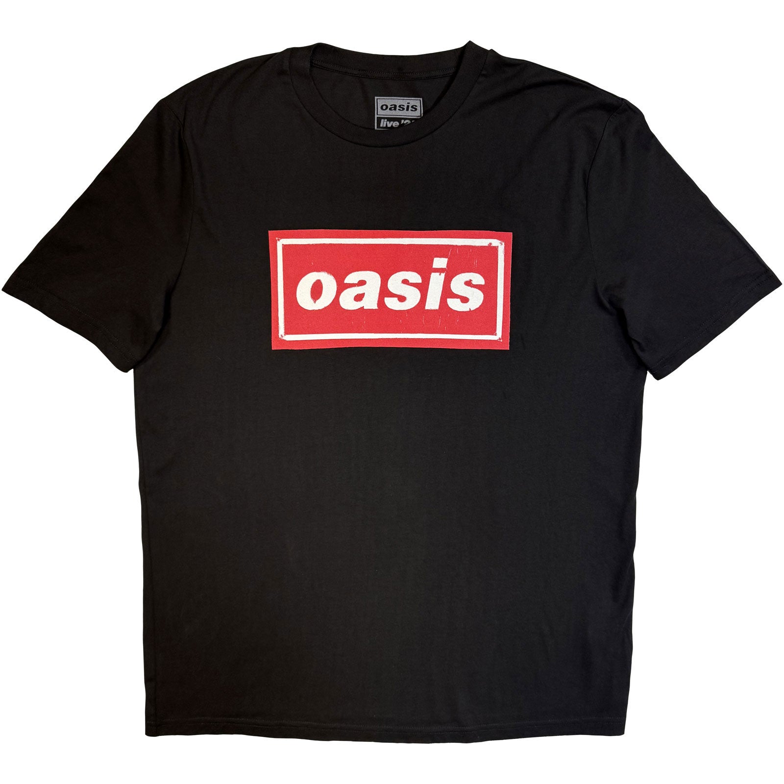 Oasis Unisex T-Shirt: Cardiff City Pop Up (Black) (Back Print & Ex-Tour)