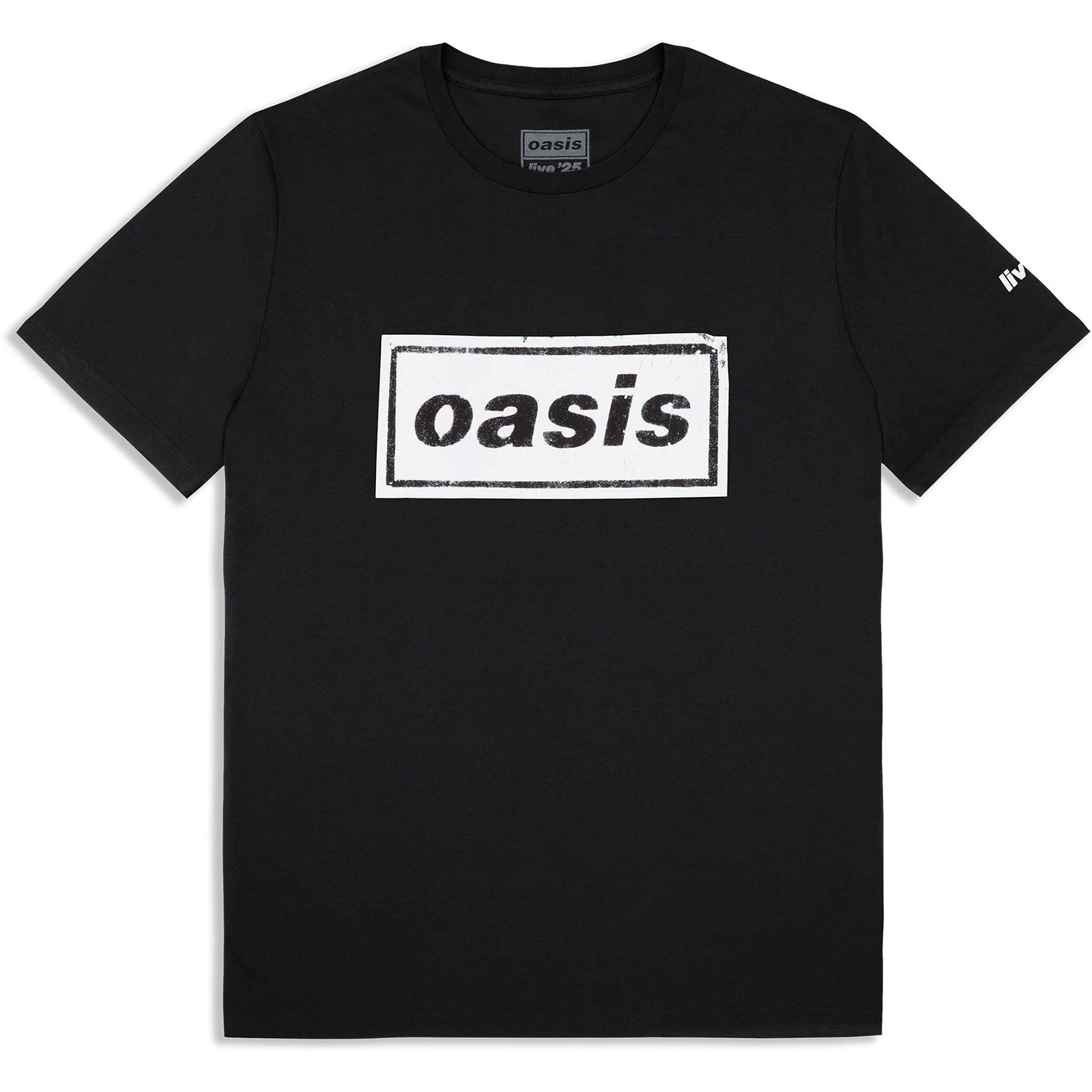 Oasis Unisex T-Shirt: Stencil Logo (Black) (Ex-Tour)