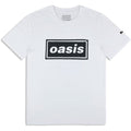 Oasis Unisex T-Shirt: Stencil Logo (White) (Ex-Tour)