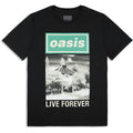 Oasis Unisex T-Shirt: Live Forever Single Cover (Black) (Ex-Tour)