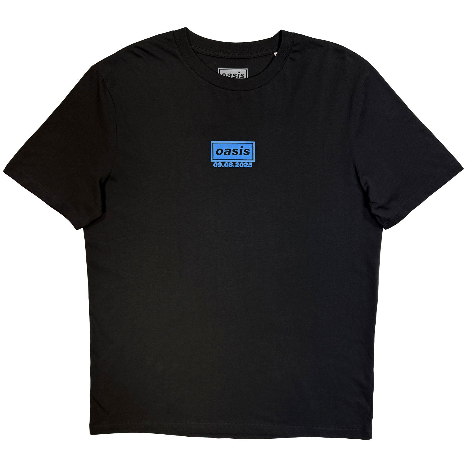 Oasis Unisex T-Shirt: Edinburgh 9 Aug Event (Black) (Back Print & Ex-Tour)