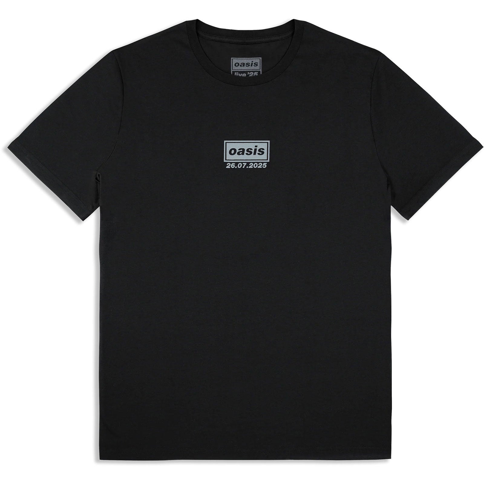 Oasis Unisex T-Shirt: London 26 July Event (Black) (Back Print & Ex-Tour)