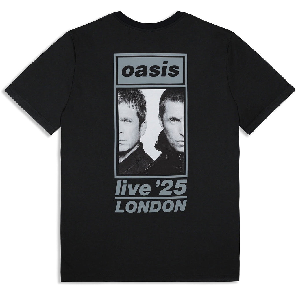 Oasis Unisex T-Shirt: London 27 Sept Event (Black) (Back Print & Ex-Tour)