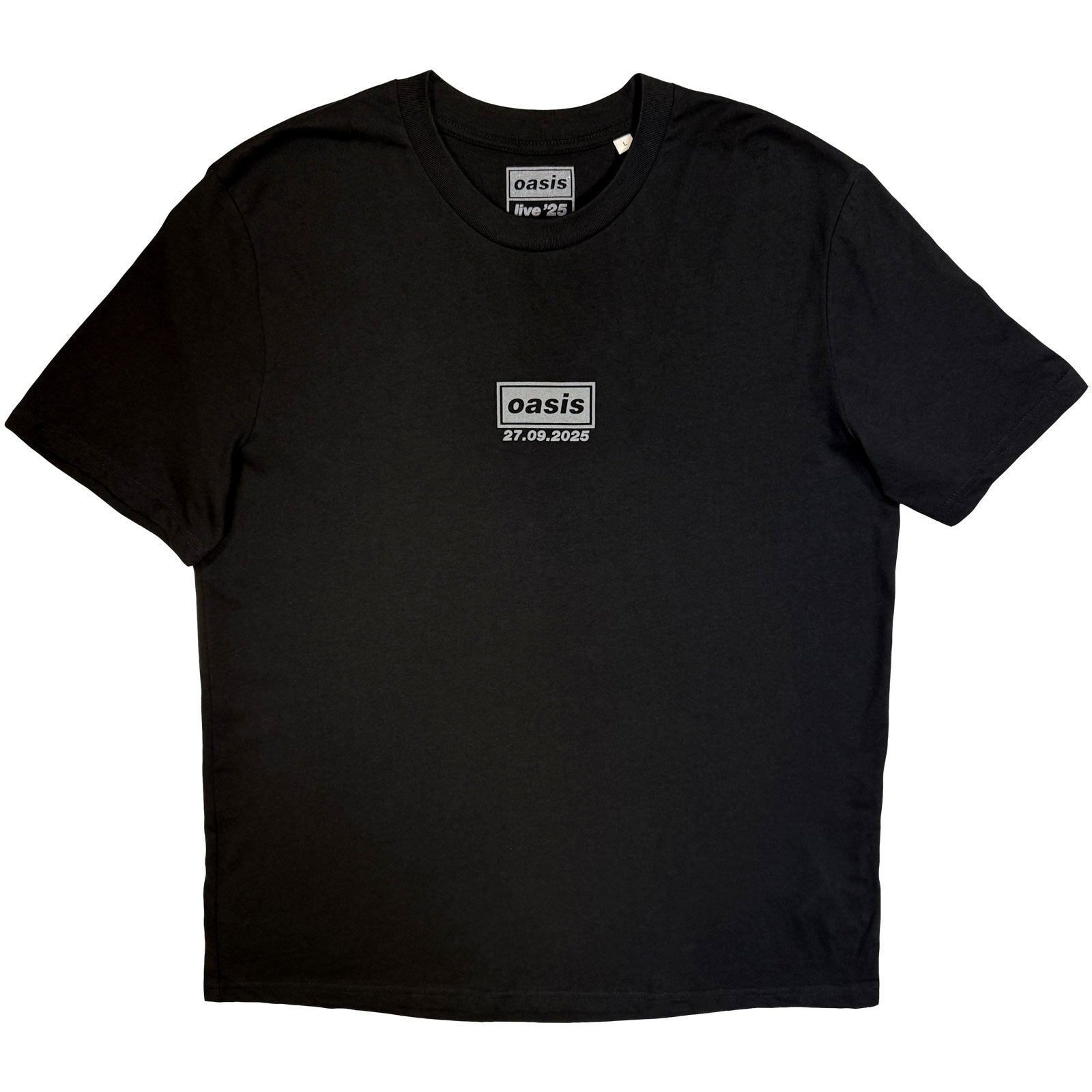 Oasis Unisex T-Shirt: London 27 Sept Event (Black) (Back Print & Ex-Tour)