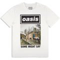 Oasis Unisex T-Shirt: Some Might Say Single Cover (White) (Ex-Tour)