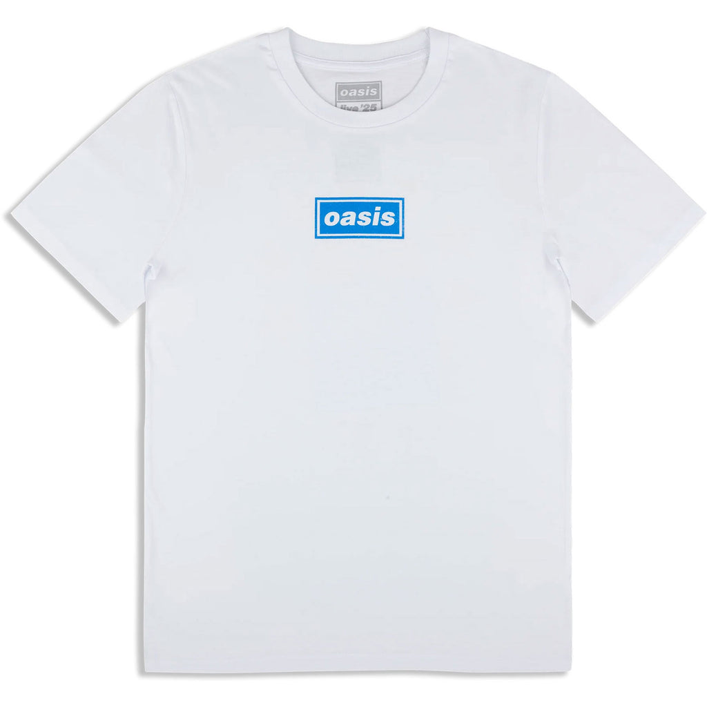 Oasis Unisex T-Shirt: What's The Story CD Star (White) (Back Print & Ex-Tour)