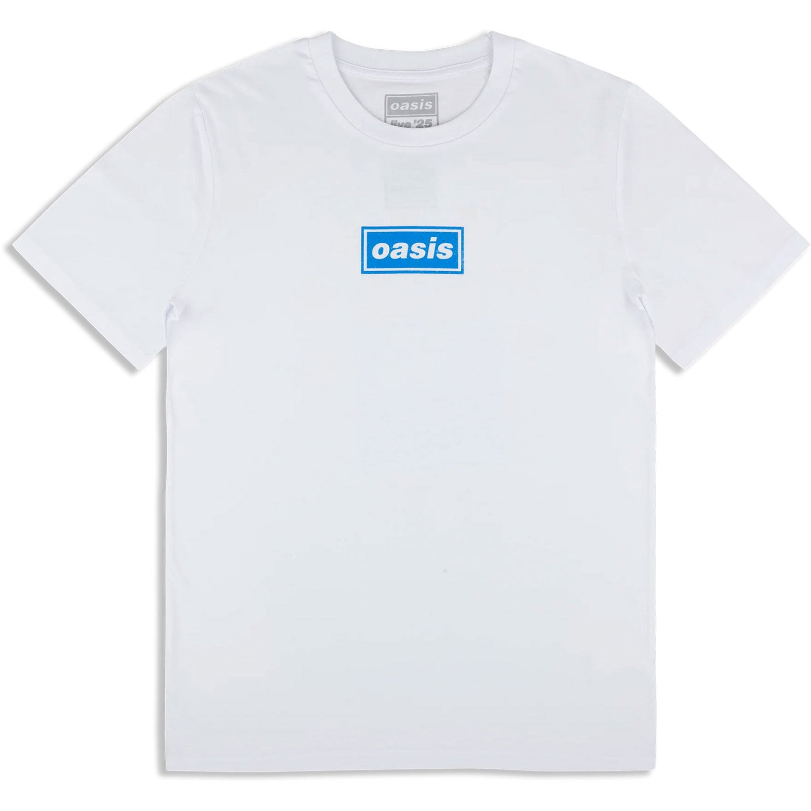 Oasis Unisex T-Shirt: What's The Story CD Star (White) (Back Print & Ex-Tour)