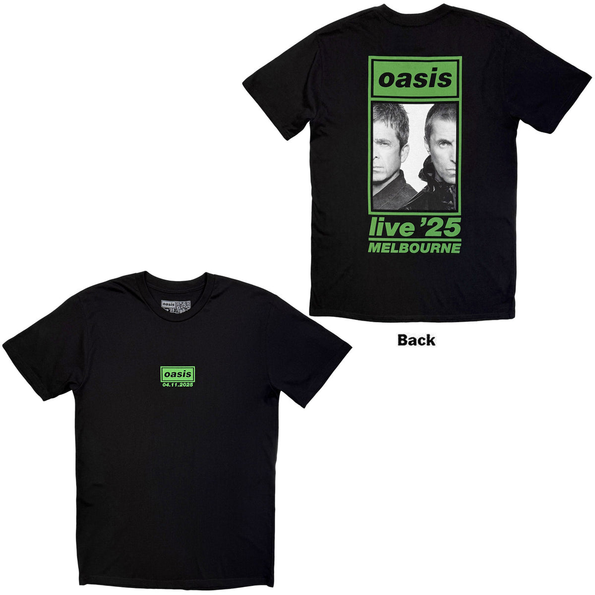 Oasis Unisex T-Shirt: Melbourne 4 Nov Event (Black) (Back Print & Ex-Tour)