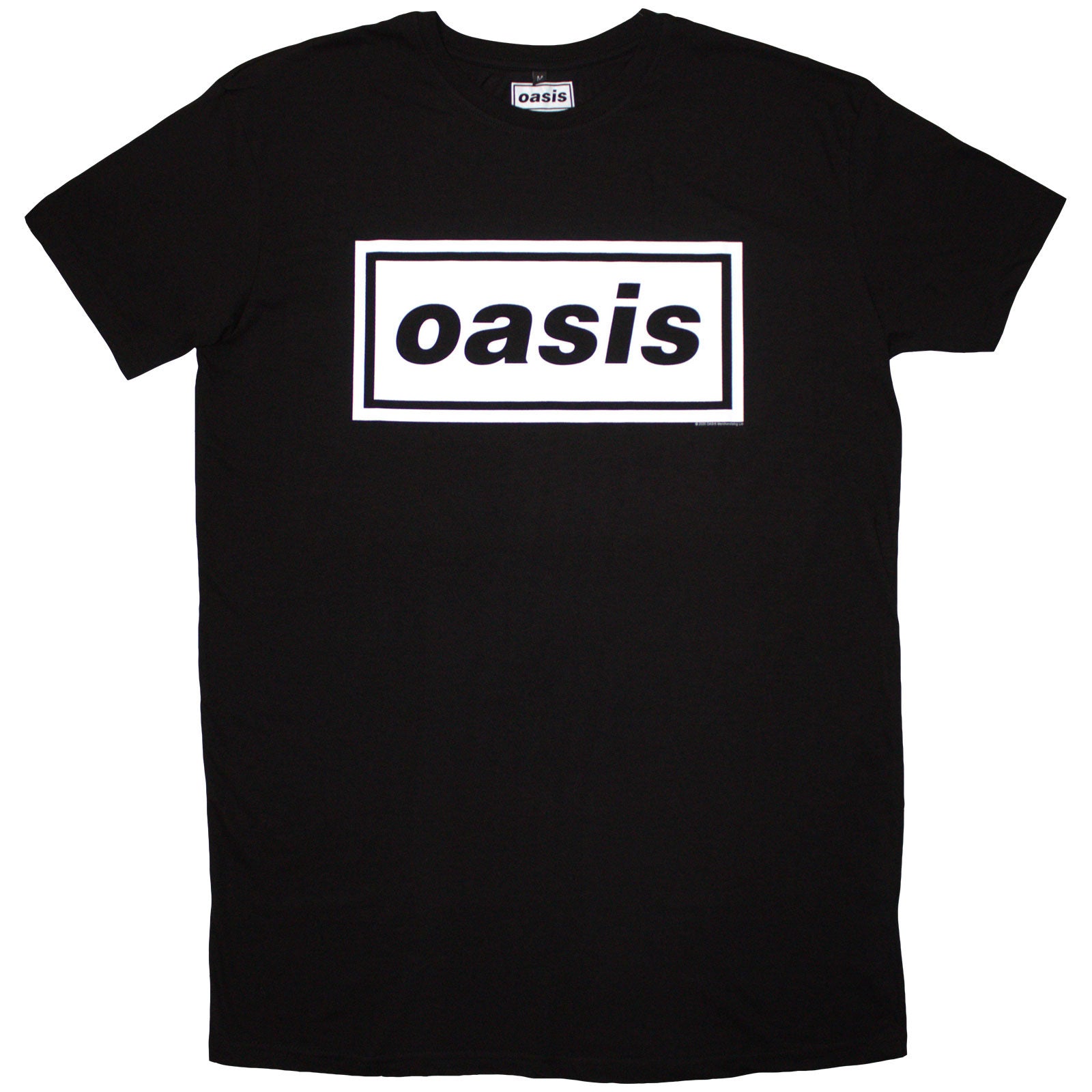 Oasis Ladies T-Shirt Dress: Decca Logo (Black)