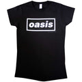 Oasis Ladies T-Shirt: Decca Logo (Black)