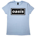 Oasis Ladies T-Shirt: Decca Logo (Light Blue)