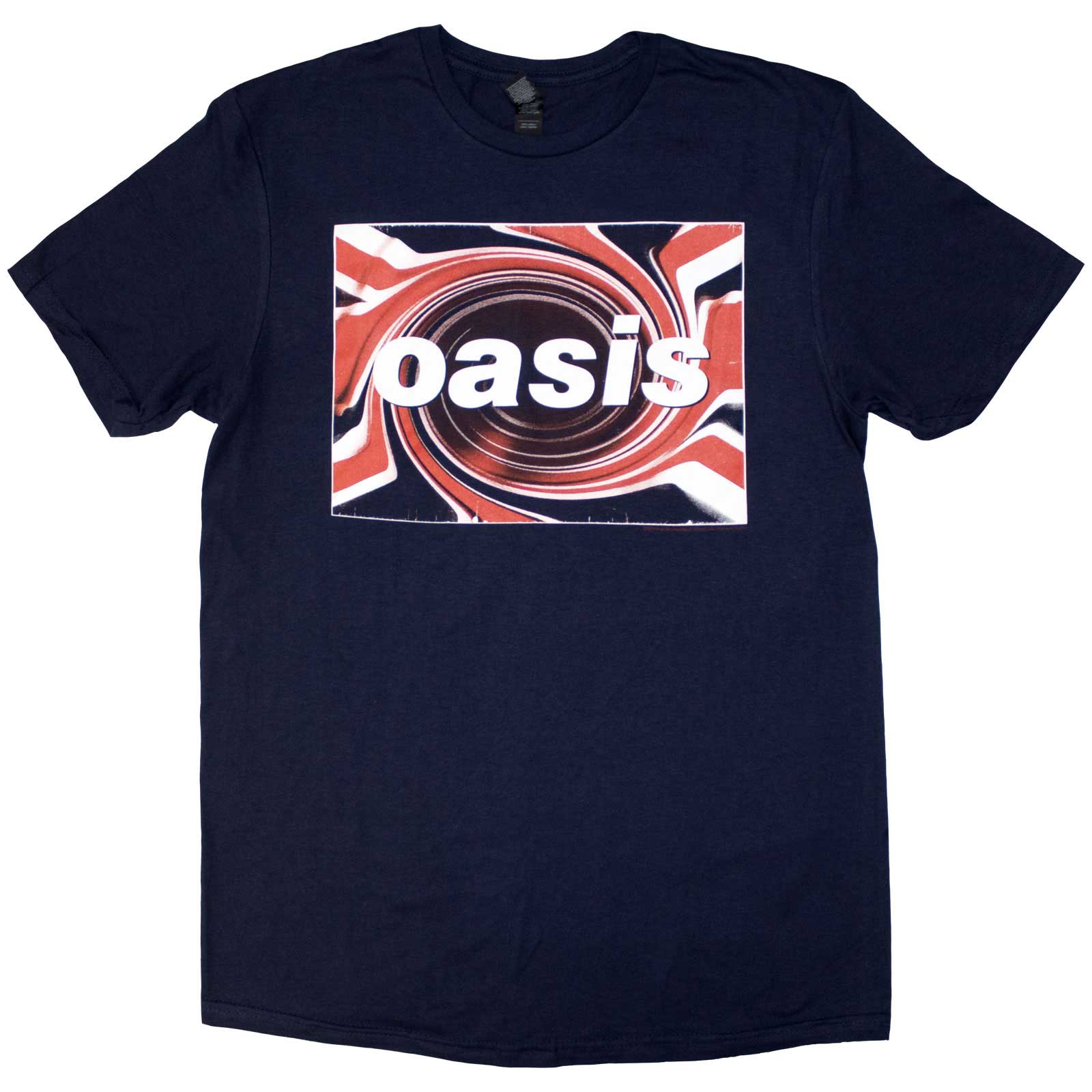 Oasis Unisex T-Shirt: Union Jack (Navy Blue)