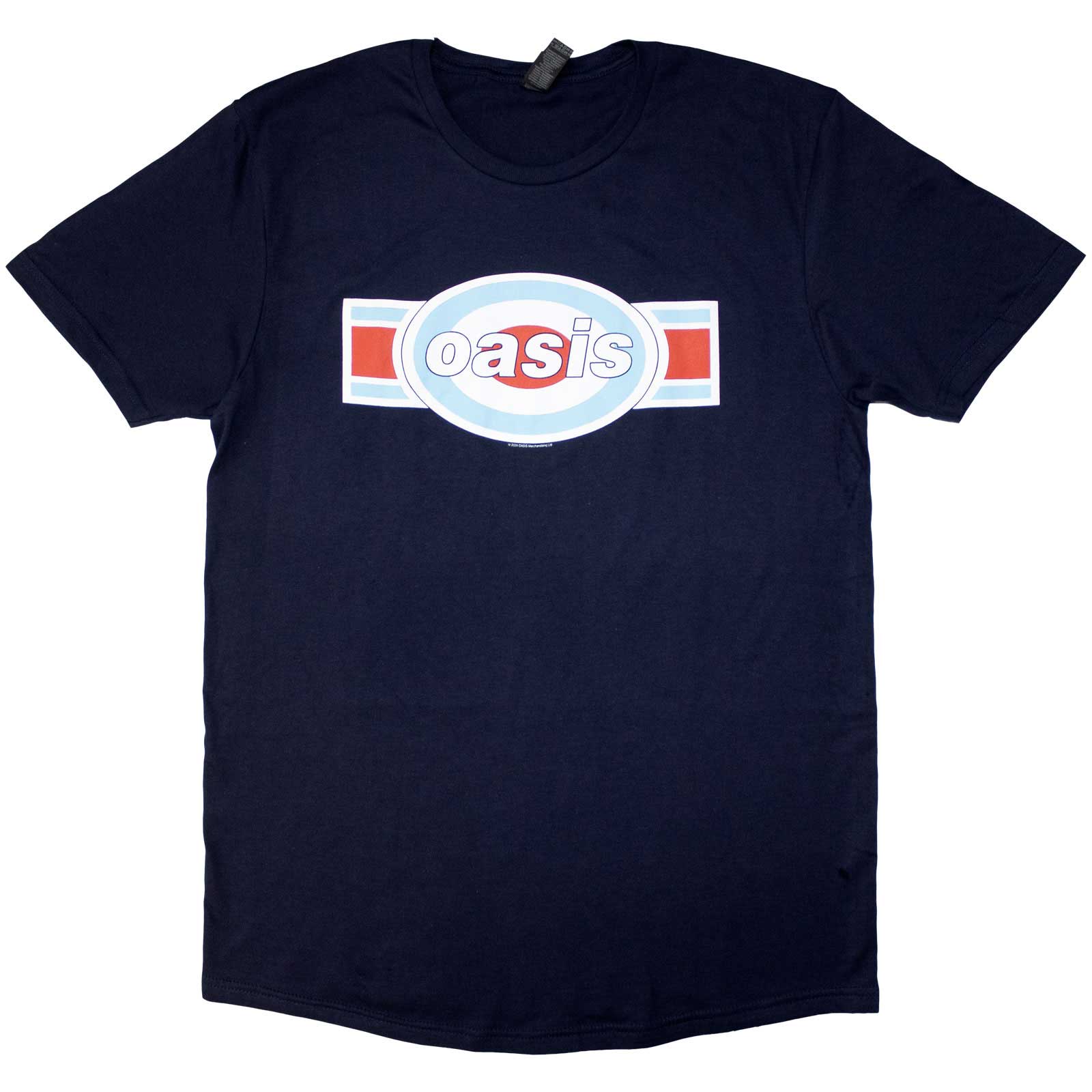 Oasis Unisex T-Shirt: Oblong Target (Navy Blue)