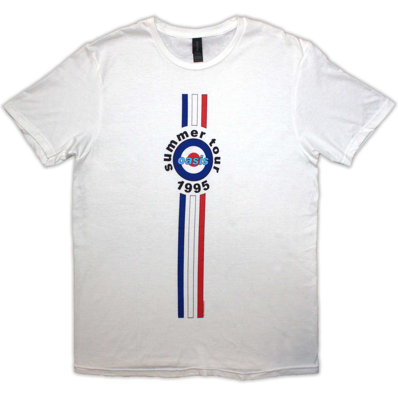 Oasis Unisex T-Shirt: Stripes '95 (White)